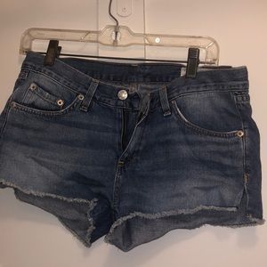 Rag and Bone denim blue jean short shorts